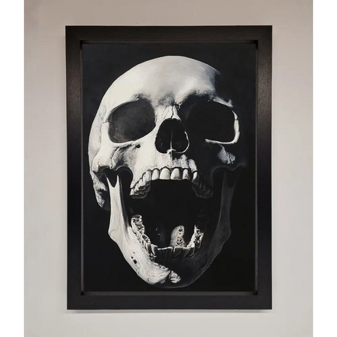 Open Mouth Skull Framed Poster - A3 (29.7 x 42 cm) / Black - Framed Print