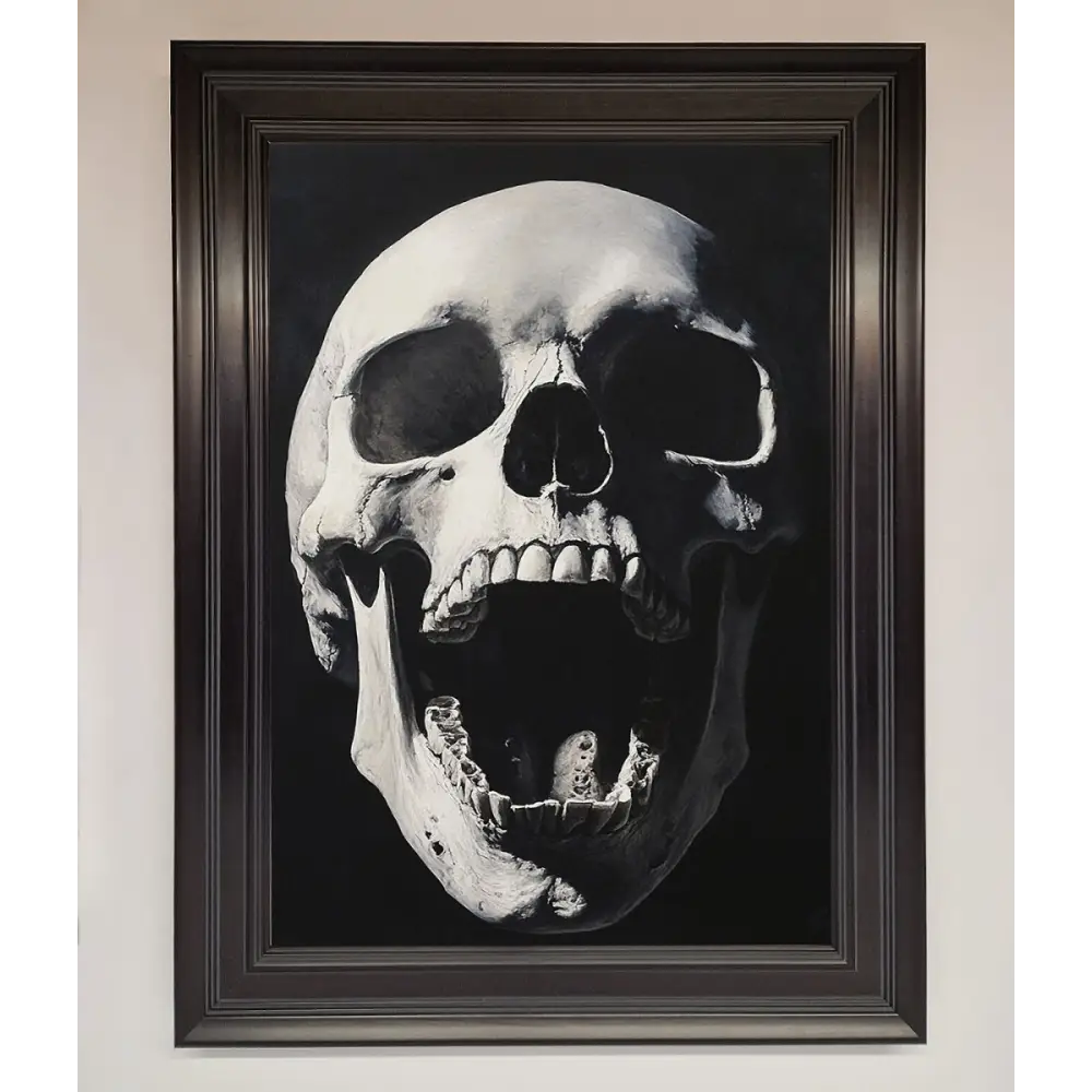 Open Mouth Skull Framed Poster - A3 (29.7 x 42 cm) / Matt Black - Framed Print