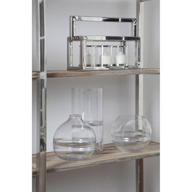 Optik Clear Glass Round Vase