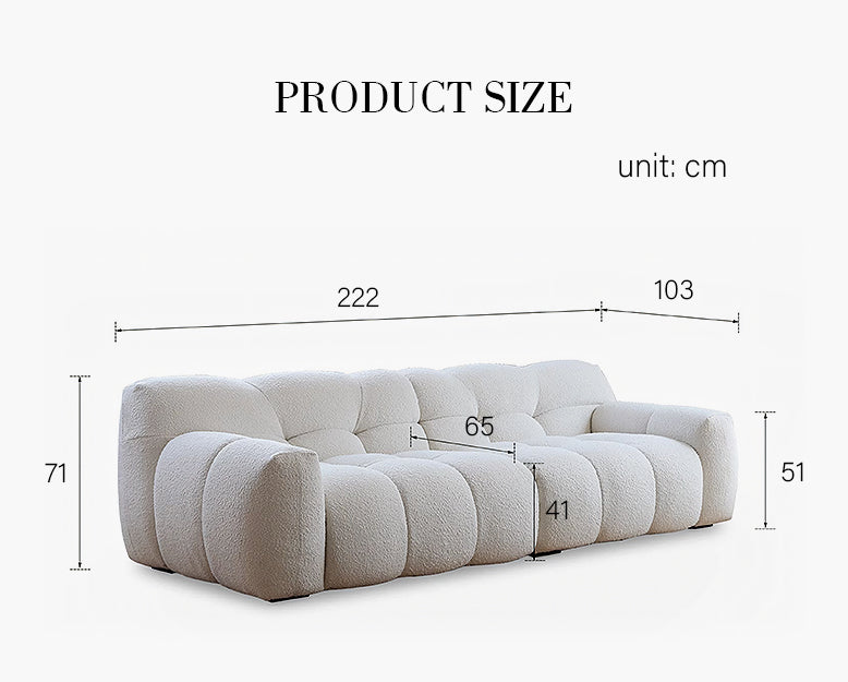 Cora Three Seater Sofa, Boucle