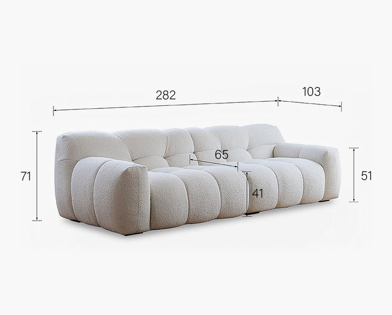 Cora Three Seater Sofa, Boucle