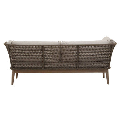 Opus Three Seat Bronze and Charcoal Sofa