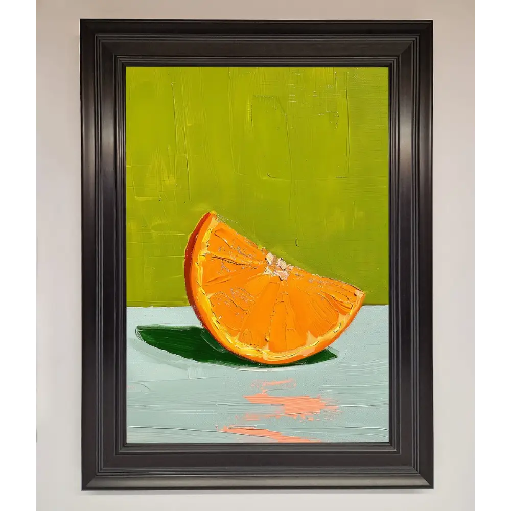 Orange Wedge Framed Print - A1 (59.4 x 84.1 cm) / Matt Black - Framed Print
