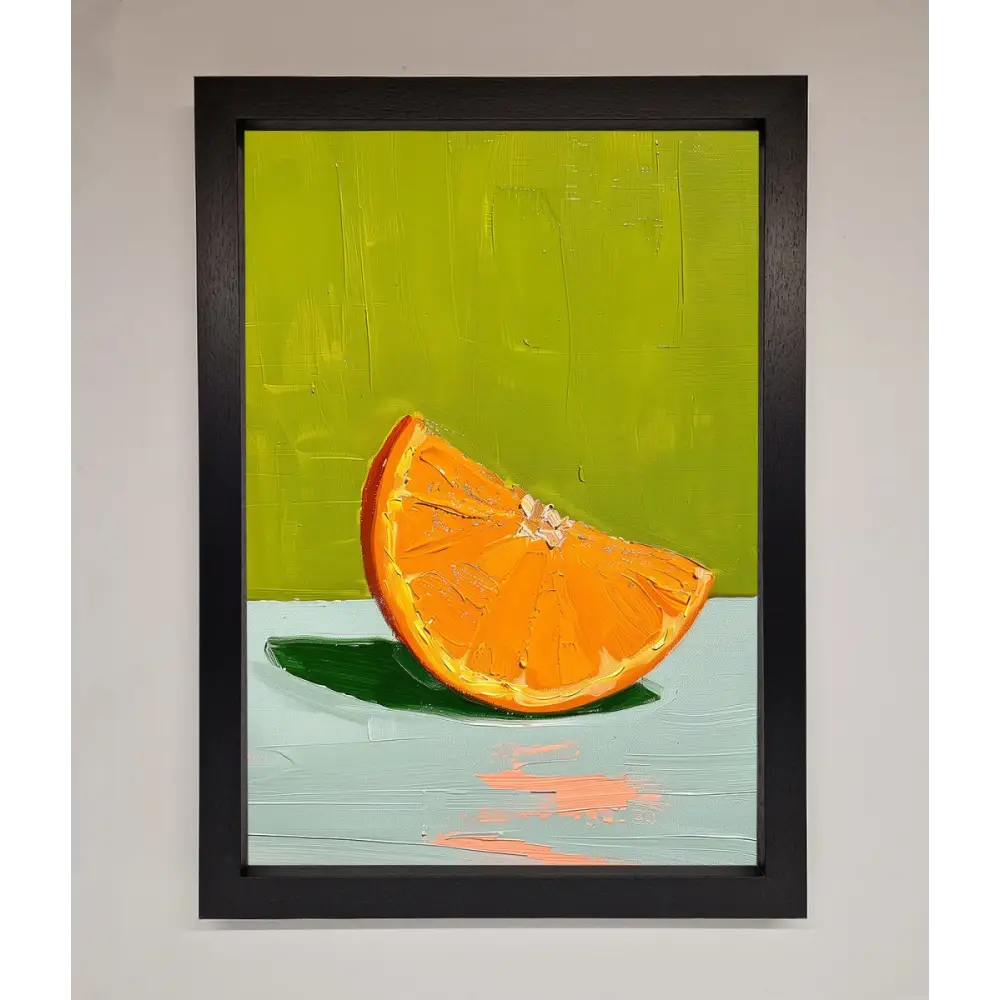 Orange Wedge Framed Print - A3 (29.7 x 42 cm) / Black - Framed Print