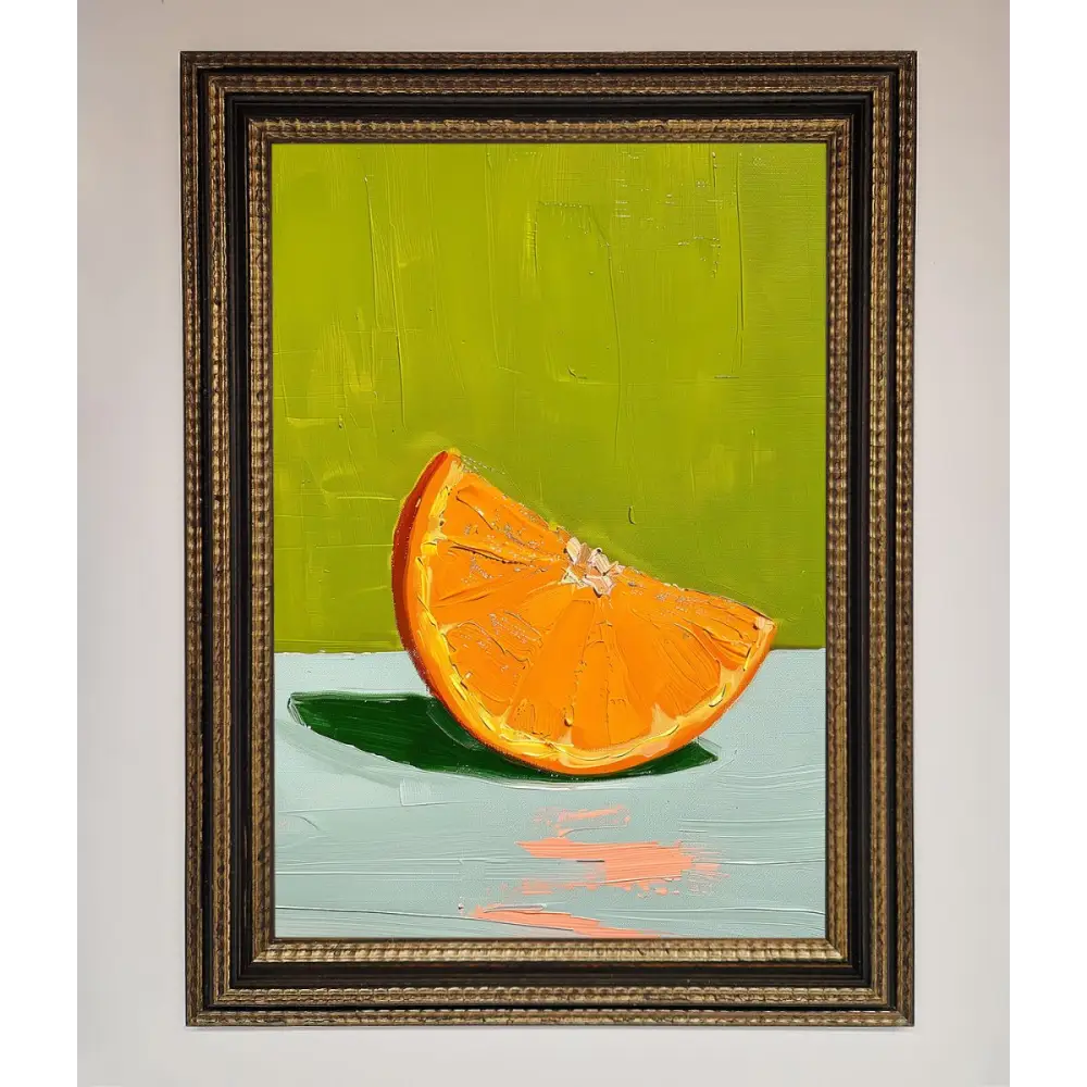 Orange Wedge Framed Print - A3 (29.7 x 42 cm) / Ornate Gold Black - Framed Print