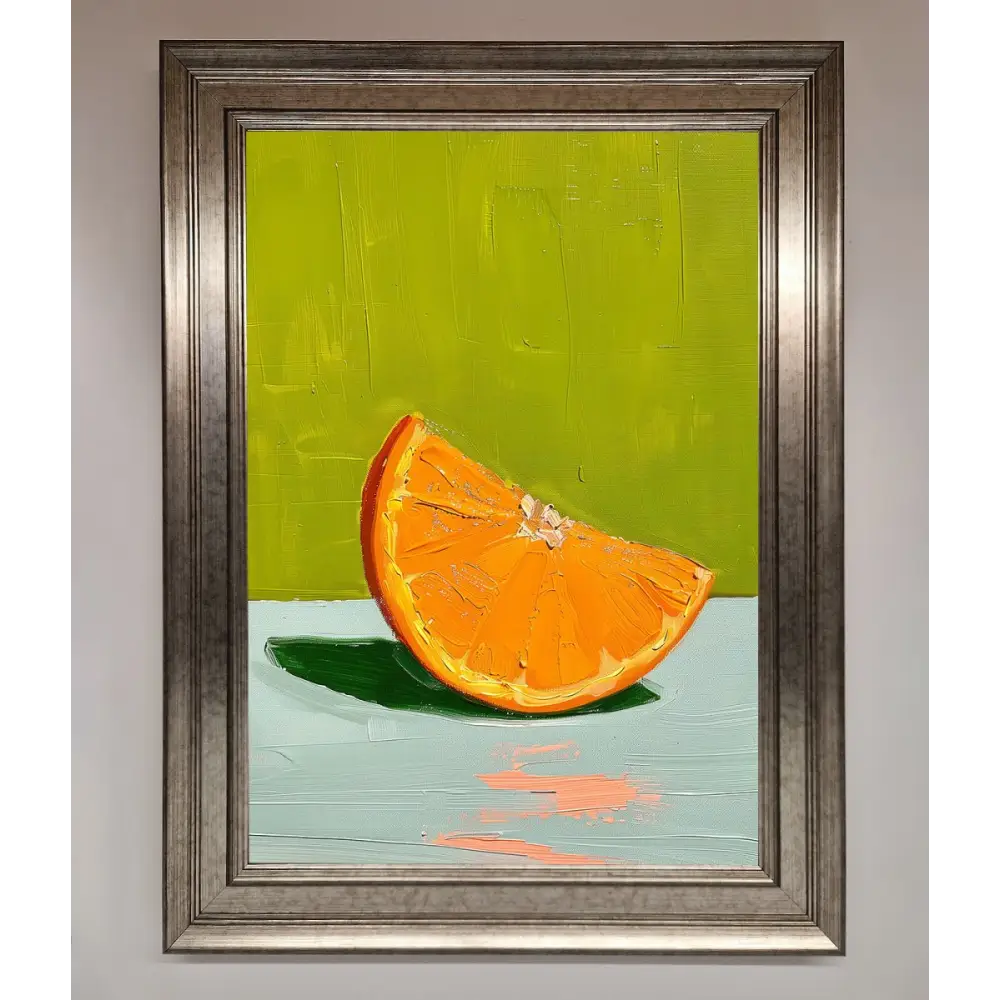 Orange Wedge Framed Print - A3 (29.7 x 42 cm) / Silver - Framed Print