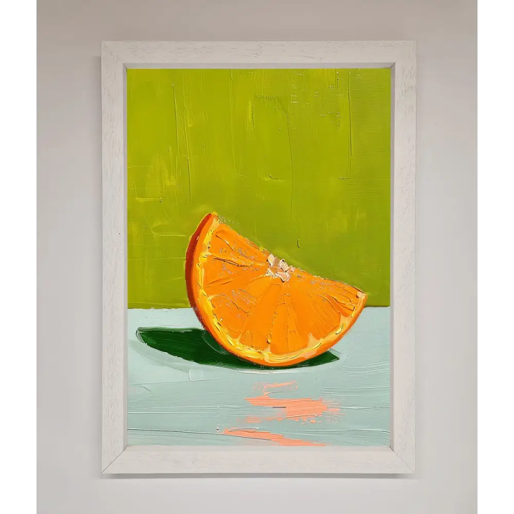 Orange Wedge Framed Print - A3 (29.7 x 42 cm) / White - Framed Print