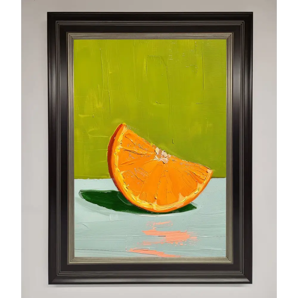 Orange Wedge Framed Print - B0 (100 x 141 cm) / Black Silver - Framed Print