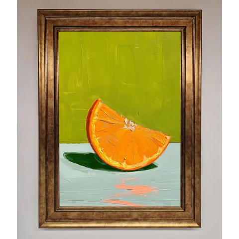 Orange Wedge Framed Print - B0 (100 x 141 cm) / Bronze - Framed Print