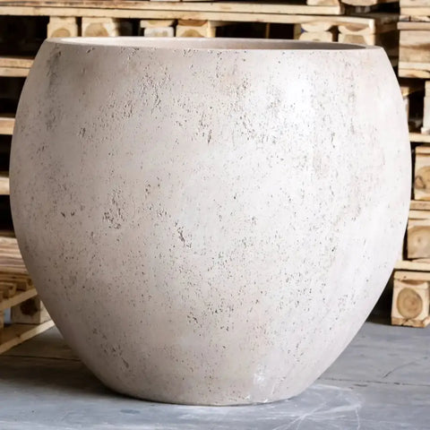 Orbello | Truffle – 35cm Medium Concrete Sphere Planter – 25L Round Plant Pot - Pots & Plants