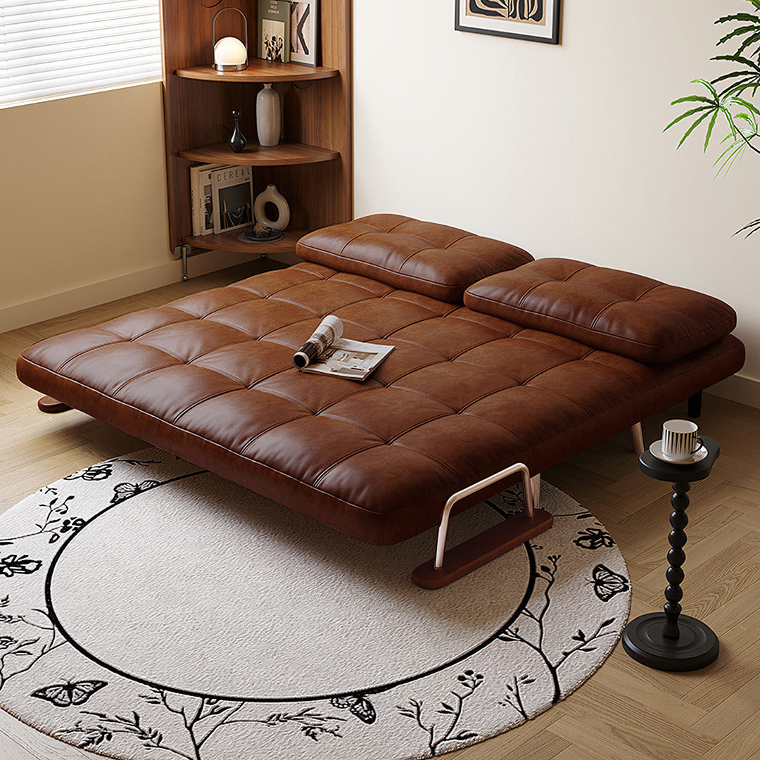 O'Reilly Single Seater Sofa Bed, Brown Leather