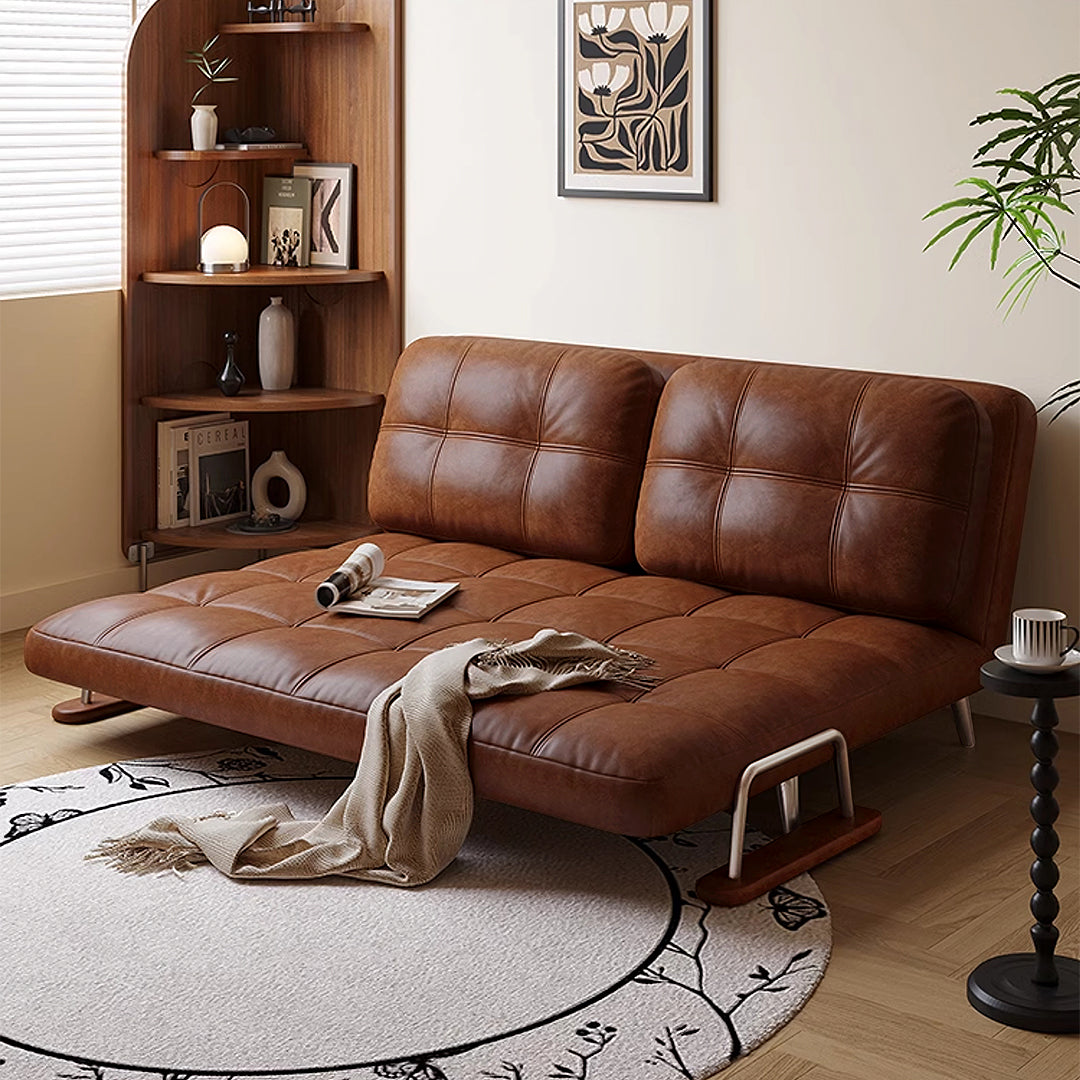O'Reilly Single Seater Sofa Bed, Brown Leather