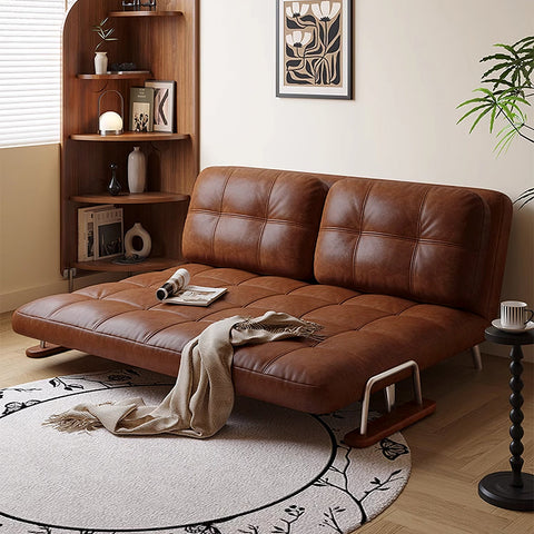 O'Reilly Single Seater Sofa Bed, Brown Leather