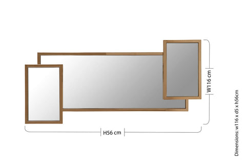 Oria Gold Frame Wall Mirror