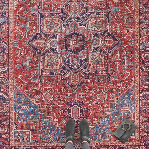 Oriental Amata Rug Red Colour - Rugs