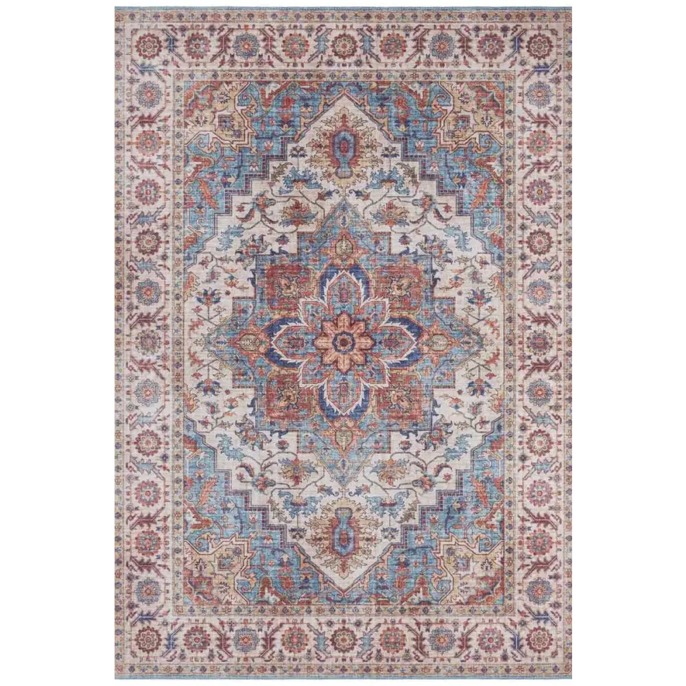 Oriental Anthea Rug Medallion Design - 80X150 cm / Blue - Rugs