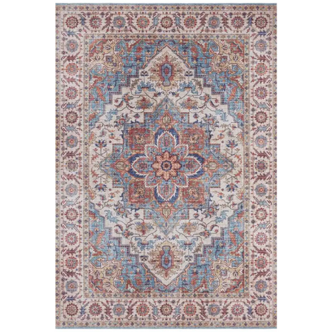 Oriental Anthea Rug Medallion Design - 80X150 cm / Blue - Rugs