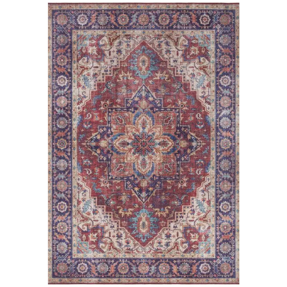 Oriental Anthea Rug Medallion Design - 80X150 cm / Red - Rugs