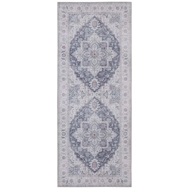 Oriental Anthea Rug Medallion Design - 80X200 cm / Grey - Rugs