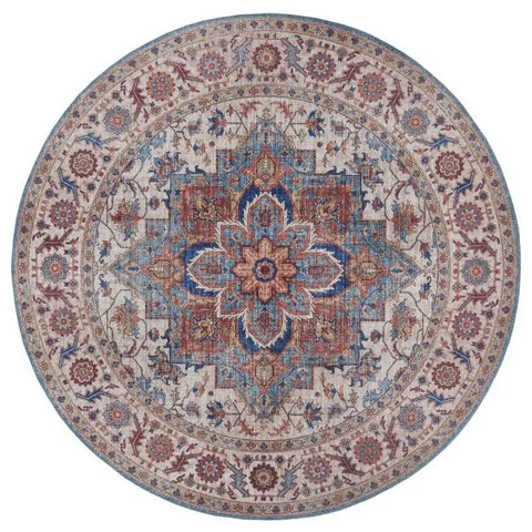 Oriental Anthea Rug Medallion Design - Ø 160 cm / Blue - Rugs