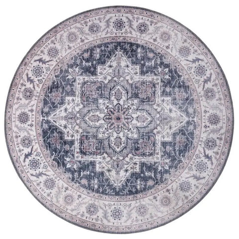 Oriental Anthea Rug Medallion Design - Ø 160 cm / Grey - Rugs