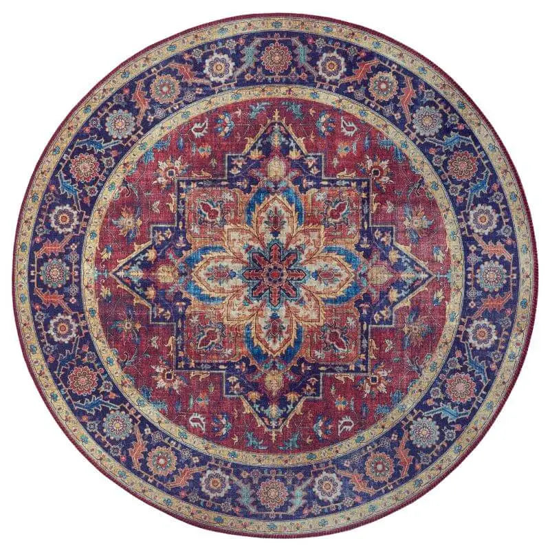 Oriental Anthea Rug Medallion Design - Ø 160 cm / Red - Rugs