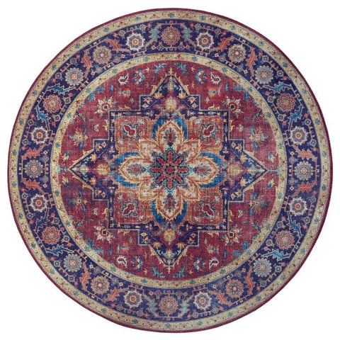 Oriental Anthea Rug Medallion Design - Ø 160 cm / Red - Rugs