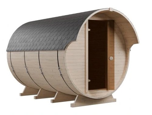 Steam & Oak Gas Barrel Sauna 3m with Anteroom (Electric or Wood-Fired)