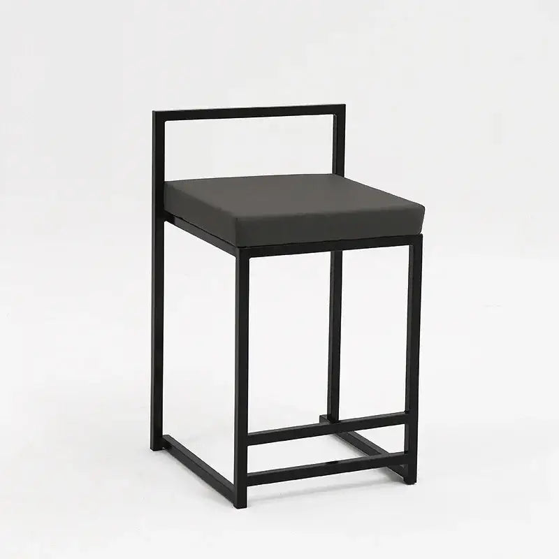 Orion Bar Stool - Dark Grey / Leather / 55cm - Bar Stool