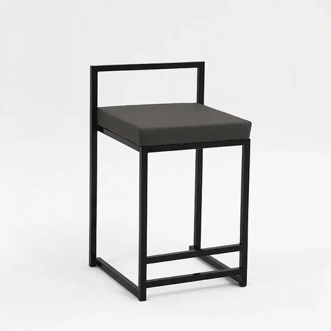 Orion Bar Stool - Dark Grey / Leather / 55cm - Bar Stool