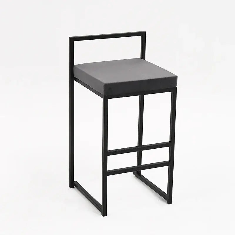 Orion Bar Stool - Grey / Leather / 55cm - Bar Stool