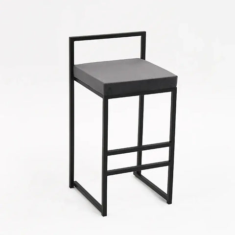 Orion Bar Stool - Grey / Leather / 55cm - Bar Stool