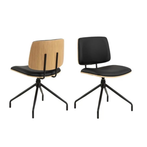 Orion Dining Chairs x 2 - Black - Bar Stool