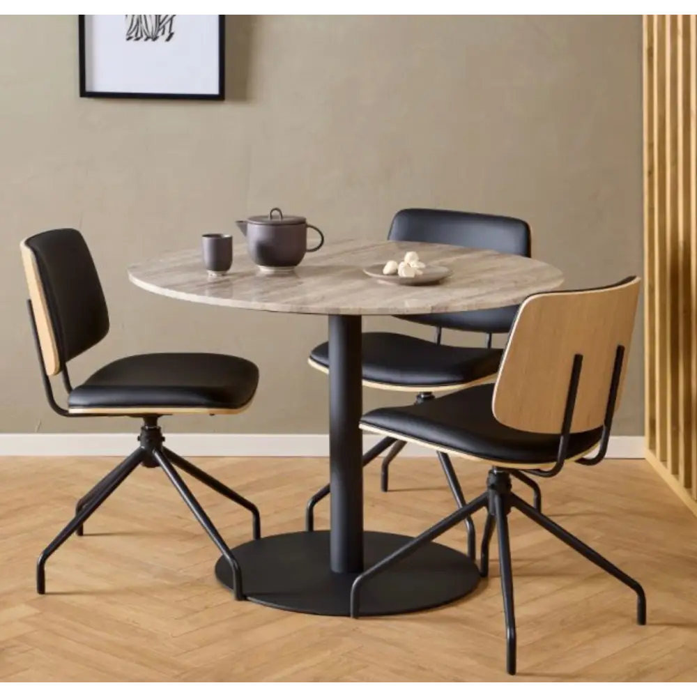 Orion Dining Chairs x 2 - Black - Bar Stool