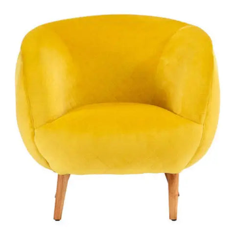 Oscar Yellow Fabric Chair - Arm Chair