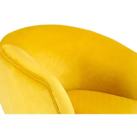 Oscar Yellow Fabric Chair - Arm Chair