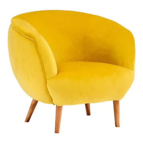 Oscar Yellow Fabric Chair - Arm Chair