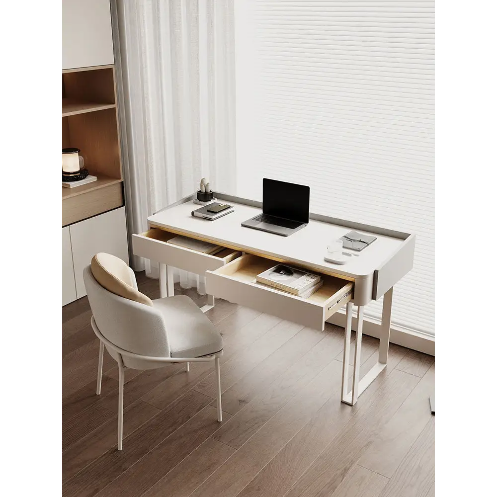 Otto Office Desk - White Sintered Stone｜ DC Concept