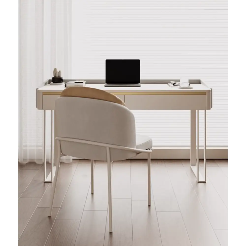 Otto Office Desk - White Sintered Stone｜ DC Concept