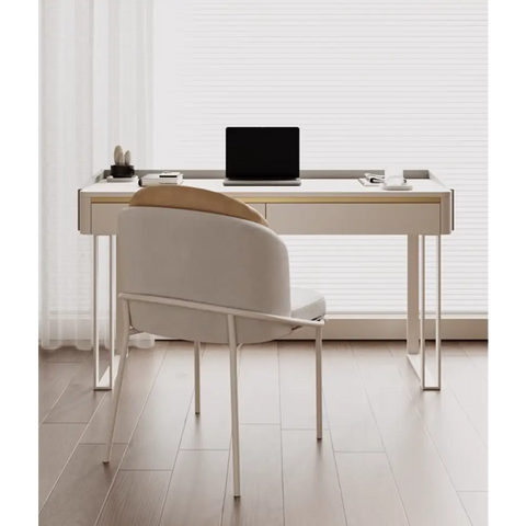Otto Office Desk - White Sintered Stone｜ DC Concept