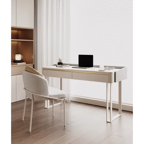 Otto Office Desk - White Sintered Stone｜ DC Concept