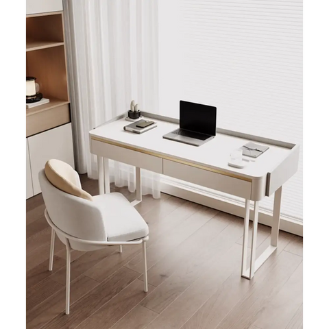 Otto Office Desk - White Sintered Stone｜ DC Concept