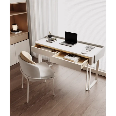 Otto Office Desk - White Sintered Stone｜ DC Concept