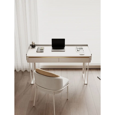 Otto Office Desk - White Sintered Stone｜ DC Concept
