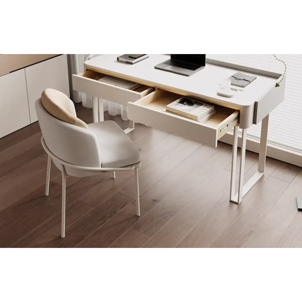 Otto Office Desk - White Sintered Stone｜ DC Concept
