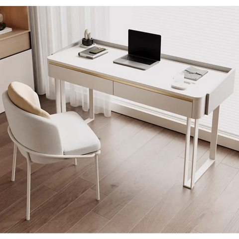 Otto Office Desk - White Sintered Stone｜ DC Concept