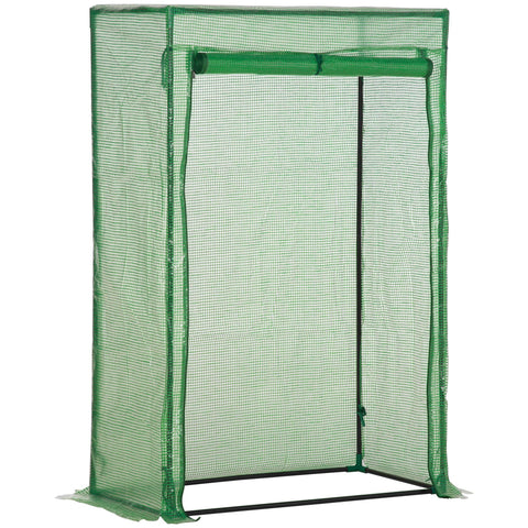 Outsunny green mesh tomato greenhouse with steel frame and plastic cover for outdoor spaces like garden and balcony