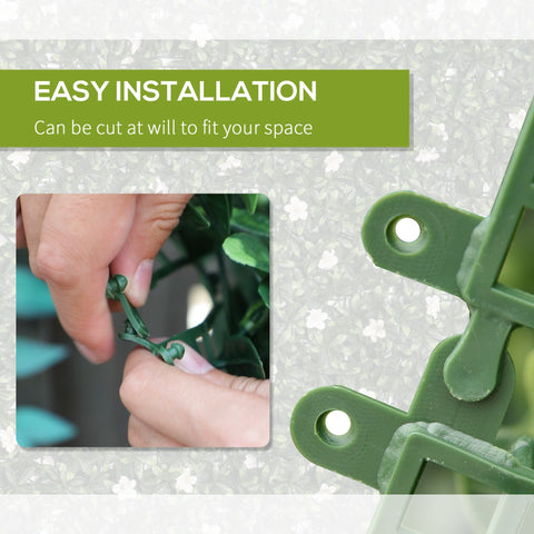 Green plastic interlocking panels for easy installation from outsunny 12pcs artificial boxwood wall panels 50cm x 50cm