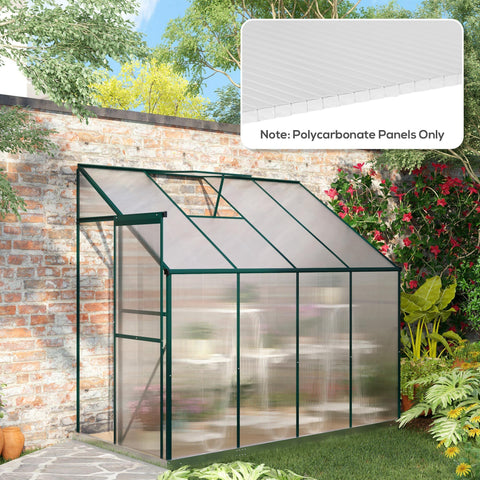 Outsunny 14 Pieces Polycarbonate Sheets, 121 x 61 x 0.4cm Twin-Wall Plastic Roofing Sheets, 10m\'c2\'b2 Replacement Greenhouse Panels, Waterproof and UV Protection, Clear