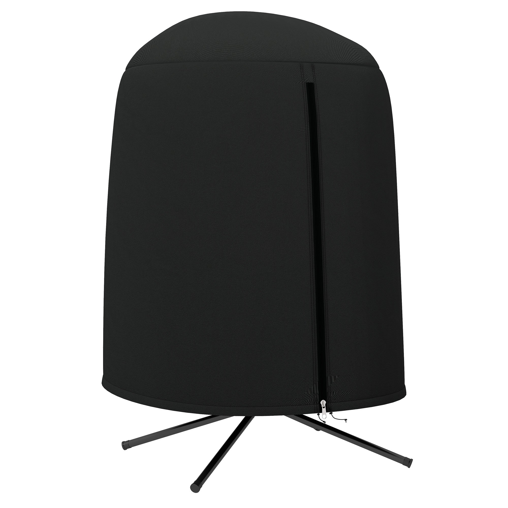 Black outsunny hanging egg chair cover with zipper closure made of durable 420d oxford fabric 190 x Φ128cm